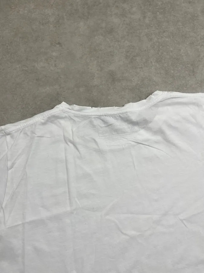 SS2019 Balmain White Distressed Collar T-Shirt Gzgrpax 6