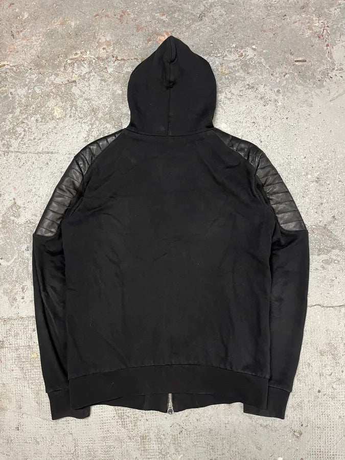 Balmain x H&M Black Padded Zip-Up Sweater (M) MwVUznm 5