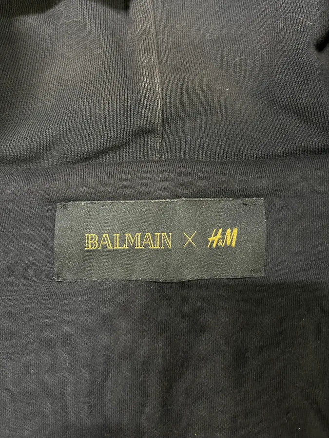 Balmain x H&M Black Padded Zip-Up Sweater (M) MwVUznm 6