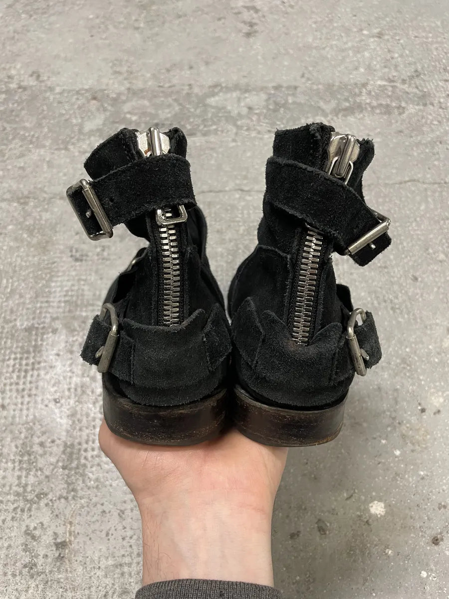 Balmain x H&M Black Suede Silver Boots (41eu/us8) 2