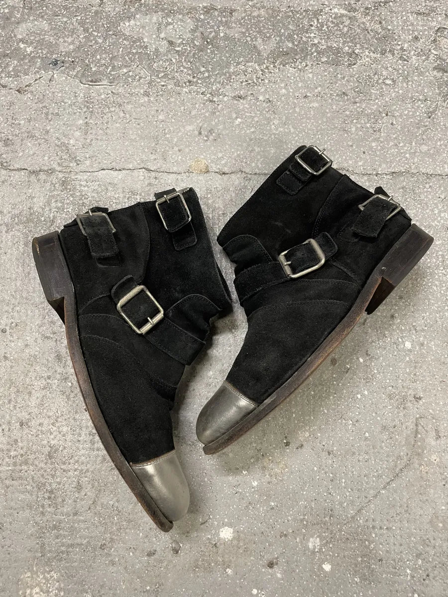 Balmain x H&M Black Suede Silver Boots (41eu/us8) 4