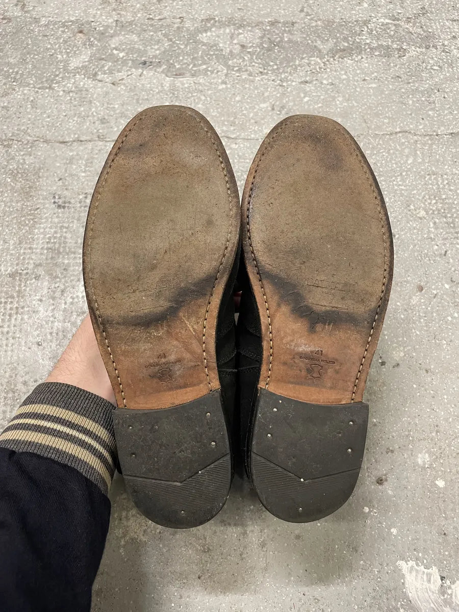 Balmain x H&M Black Suede Silver Boots (41eu/us8) 5