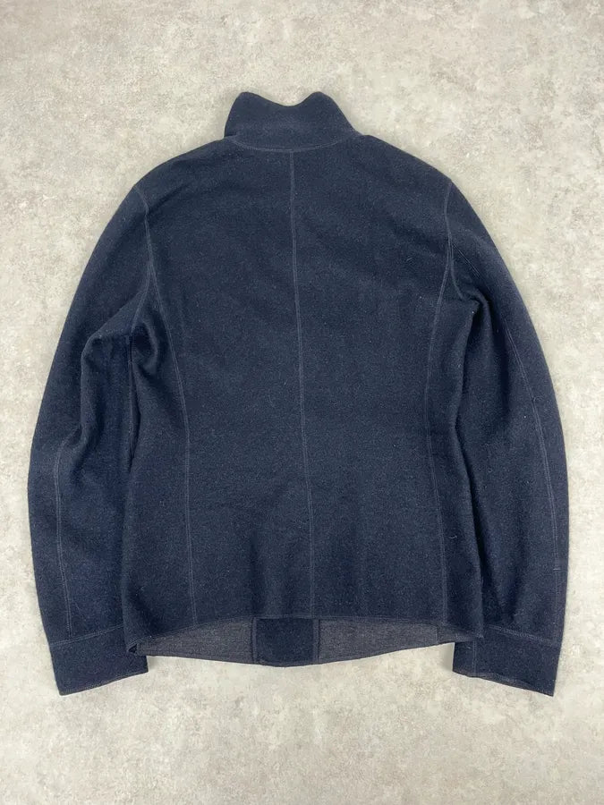 2010s Giorgio Armani Navy Wool Minimalist Officer Jacket hGLOTNw 5