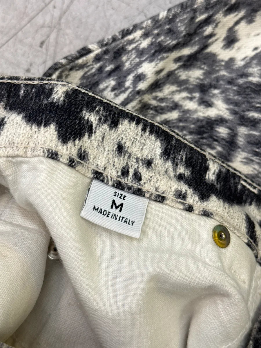 AW1999 Roberto Cavalli White Hallucination Cow Movement Pants bcFSGtol 14