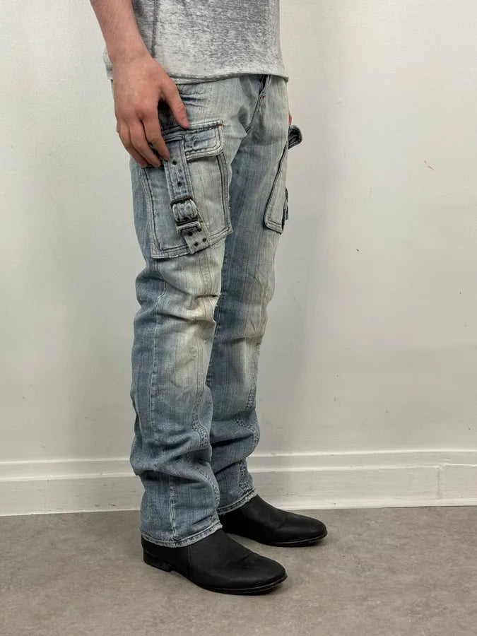 AW2006 Cavalli Cargo Blue Denim Jeans yOwcbAF 2