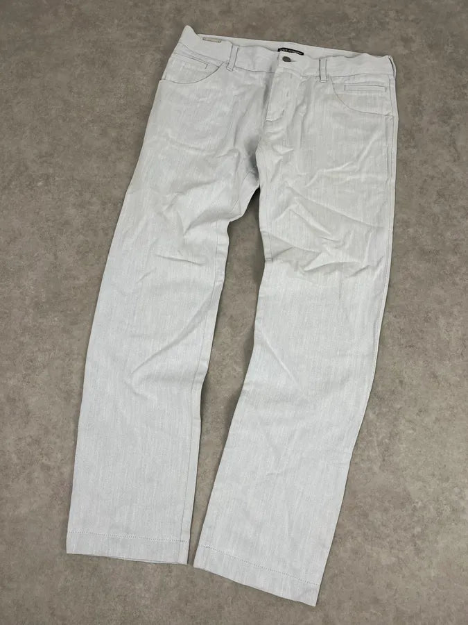 2000s Dolce & Gabbana Washed White Denim Jeans ZlvpCvu 4