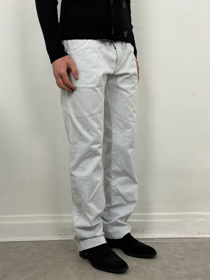 2000s Dolce & Gabbana Washed White Denim Jeans ZlvpCvu 1