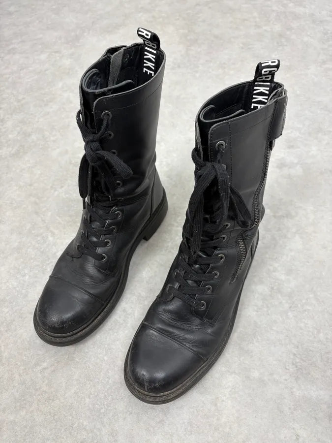 2010s Dirk Bikkembergs Black Ankle Leather Bootd yHpvIBE 2