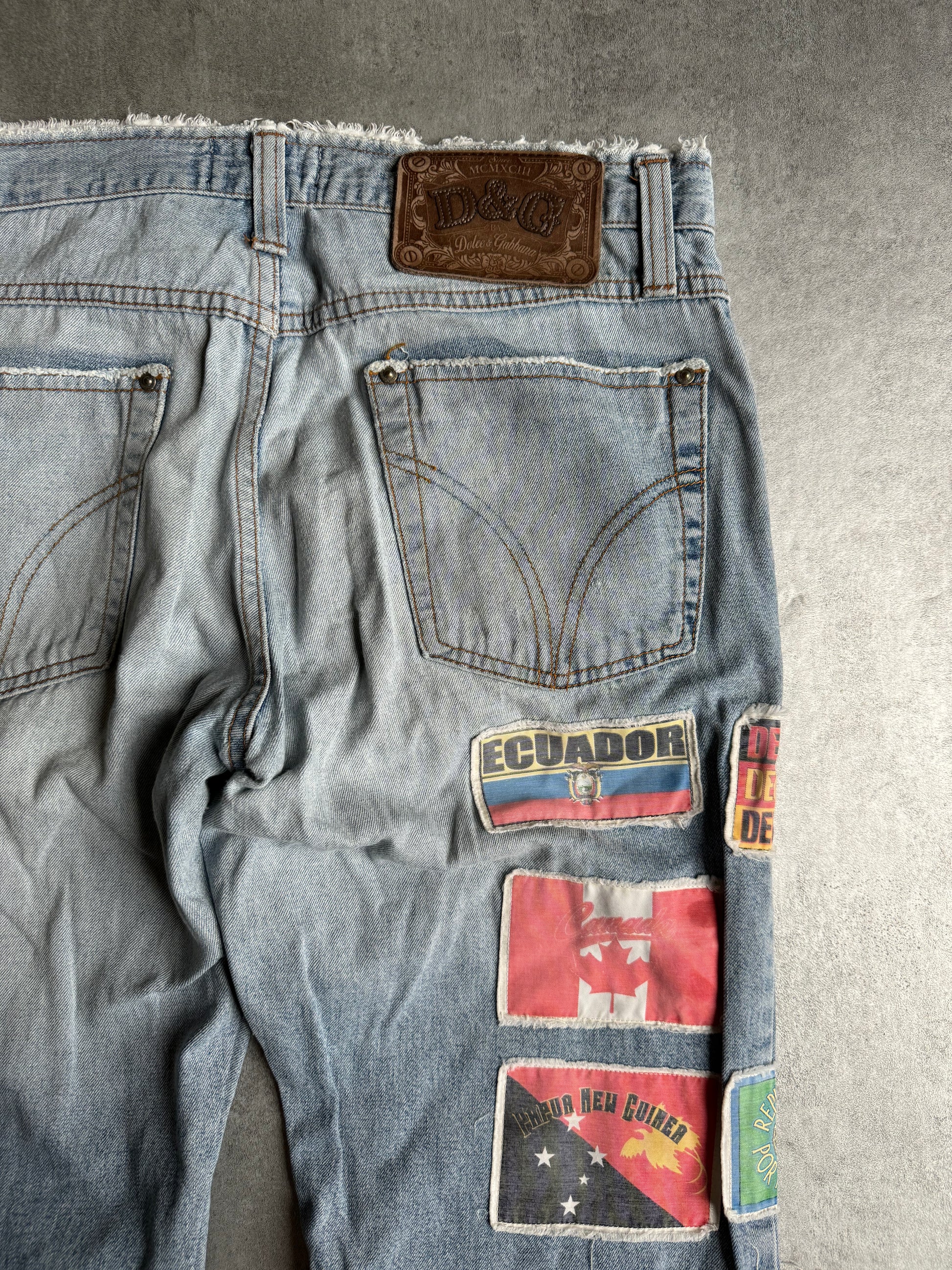 AW2004 Dolce & Gabbana Cosmopolite Flag Jeans (M) - 6