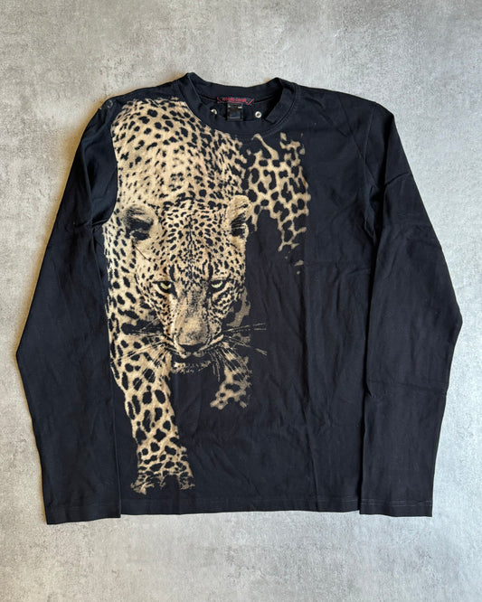 AW2000 Roberto Cavalli Leopard Black Longsleeves (XS/S) - 1