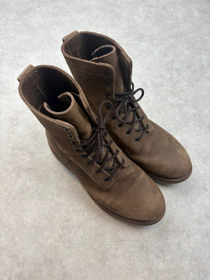 2000s Bikkbembergs Brown Combat Leather Boots mJZQTYa 2