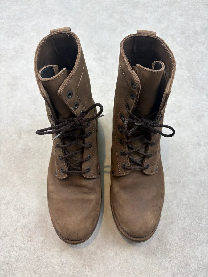2000s Bikkbembergs Brown Combat Leather Boots mJZQTYa 1