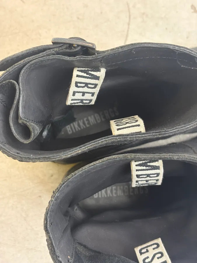 Dirk Bikkembergs Black Leather Combat Ankle Boots oLSaSMI 8