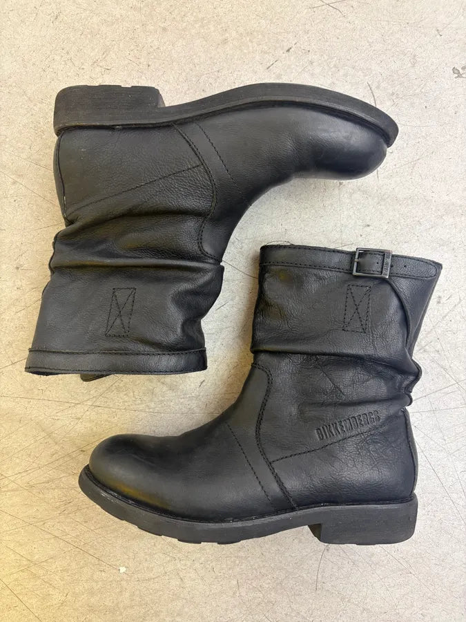 Dirk Bikkembergs Black Leather Combat Ankle Boots oLSaSMI 3