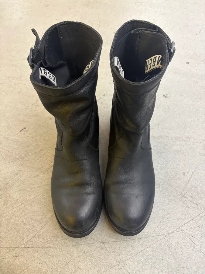 Dirk Bikkembergs Black Leather Combat Ankle Boots oLSaSMI 1