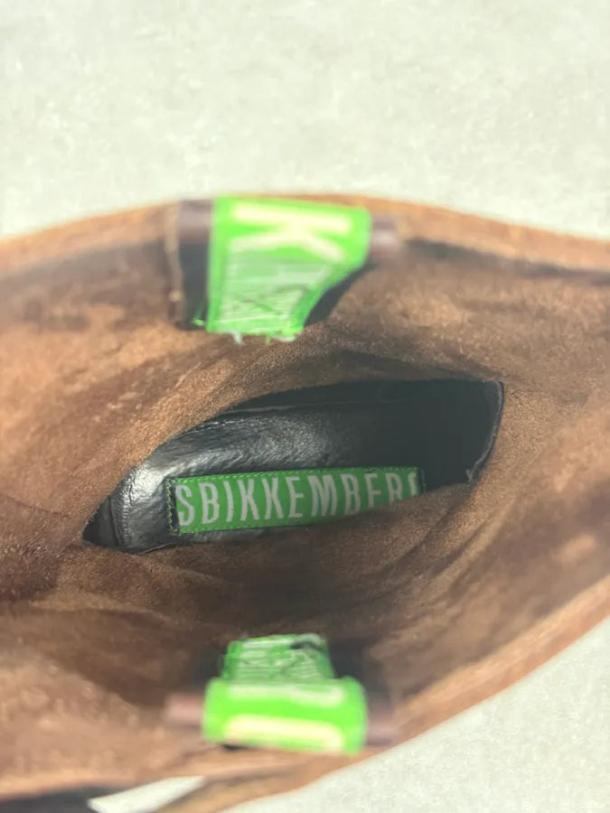 Bikkembergs Archive Brown Eroded Leather Ankle Boots tBYTcpW 6