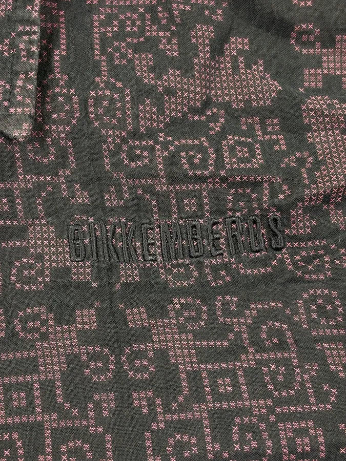 AW2008 Bikkembergs Black Purple Geometric Patterned Shirt EfyVgzE 9