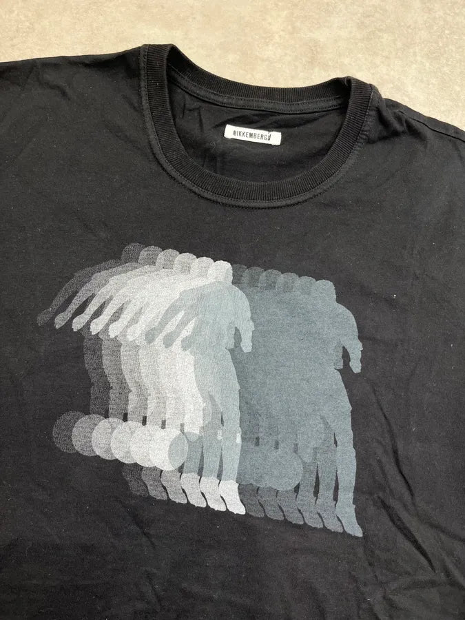 Bikkembergs Black Football Player Relief T-Shirt EBYTgHo 3