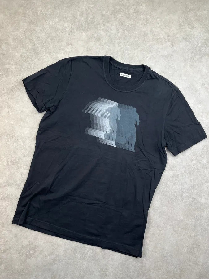 Bikkembergs Black Football Player Relief T-Shirt EBYTgHo 5