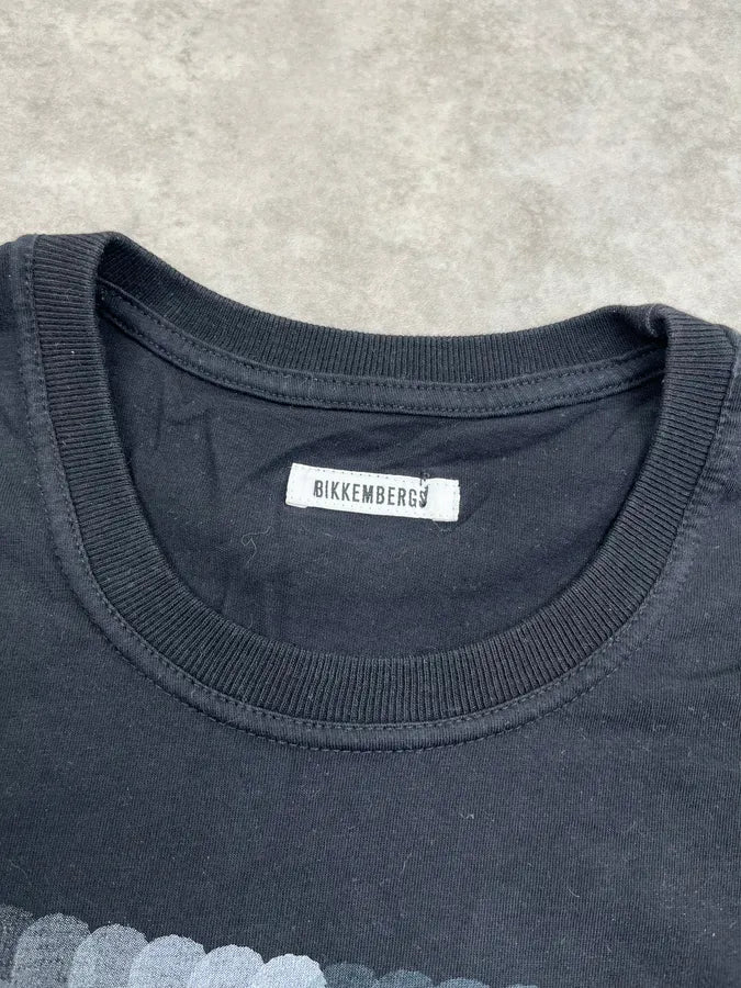 Bikkembergs Black Football Player Relief T-Shirt EBYTgHo 6
