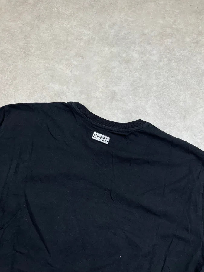 Bikkembergs Black Football Player Relief T-Shirt EBYTgHo 7