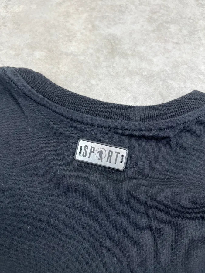 Bikkembergs Black Football Player Relief T-Shirt EBYTgHo 8