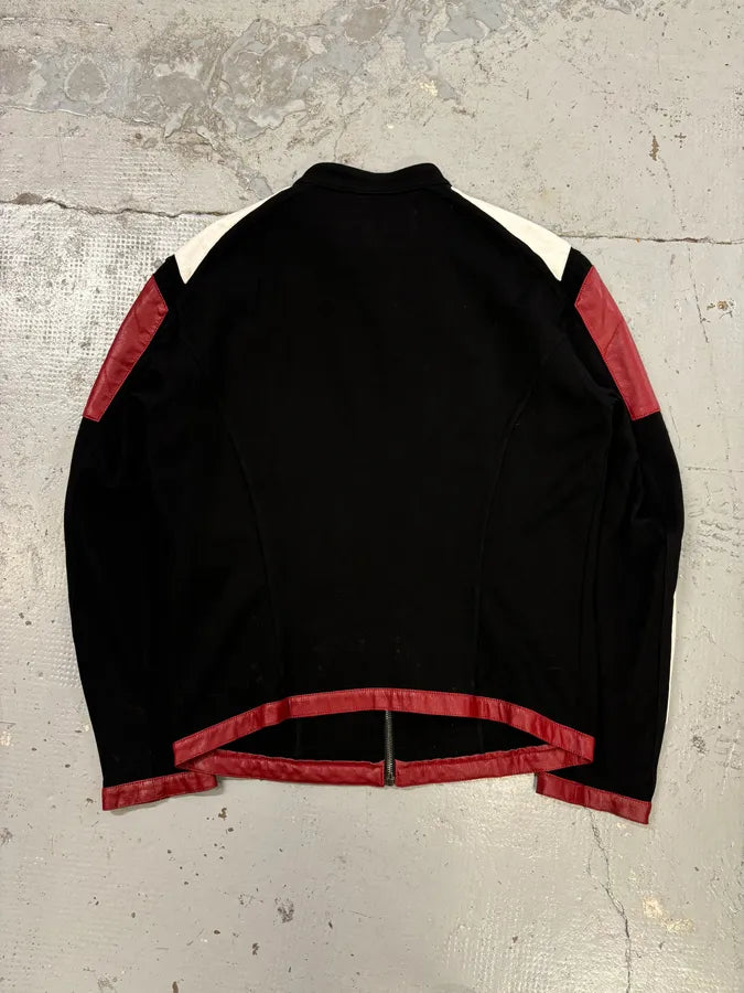 2000s Dirk Bikkembergs Mondrian Leather Color-Block Biker Leather Jacket QDxmkjD 4