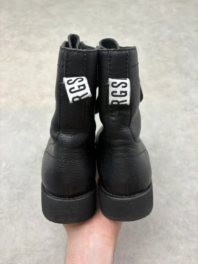 Bikkembergs Black Leather Combat Boots gPRMnjd 6