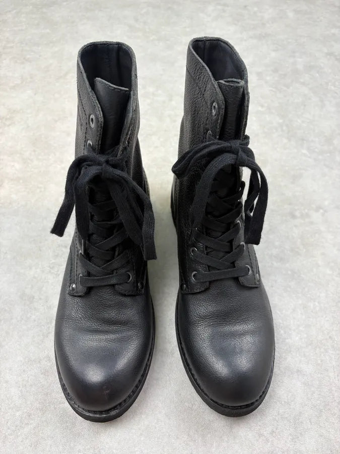 Bikkembergs Black Leather Combat Boots gPRMnjd 1