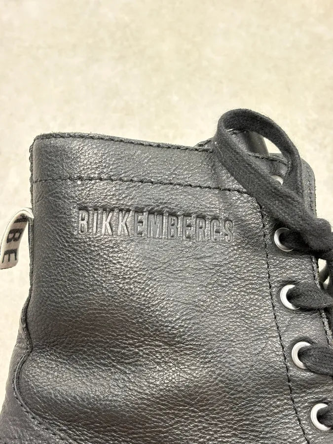 Bikkembergs Black Leather Combat Boots gPRMnjd 7