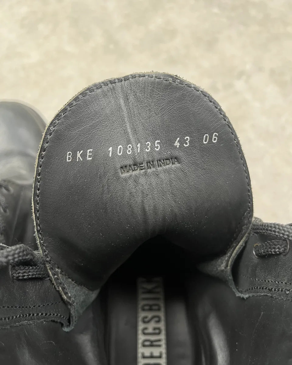 Bikkembergs Black Leather Combat Laced Boots NtEYFcC 9