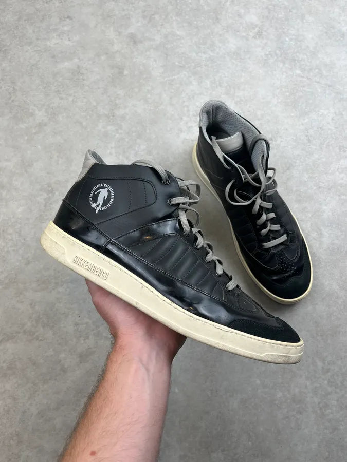 2010s Dirk Bikkembergs Black Leather High Sneakers IbDOpiw 0