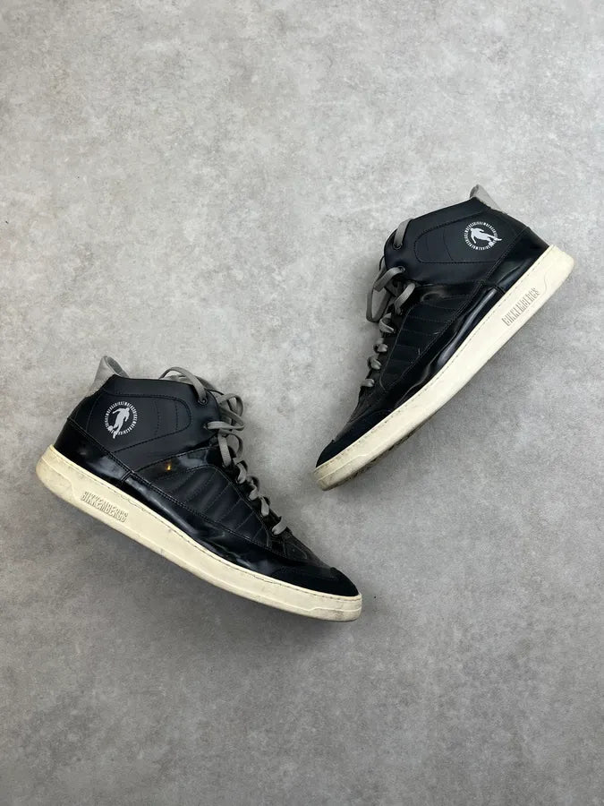 2010s Dirk Bikkembergs Black Leather High Sneakers IbDOpiw 2