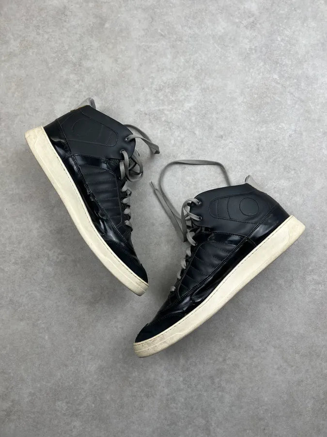 2010s Dirk Bikkembergs Black Leather High Sneakers IbDOpiw 4