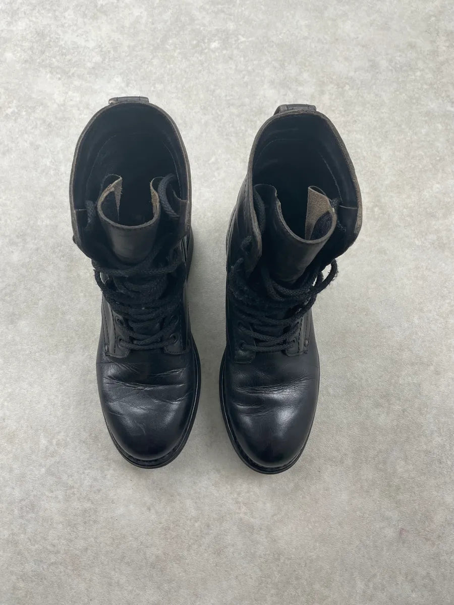 2000s Bikkembergs Black Leather Combat Boots zJzRvOV 3