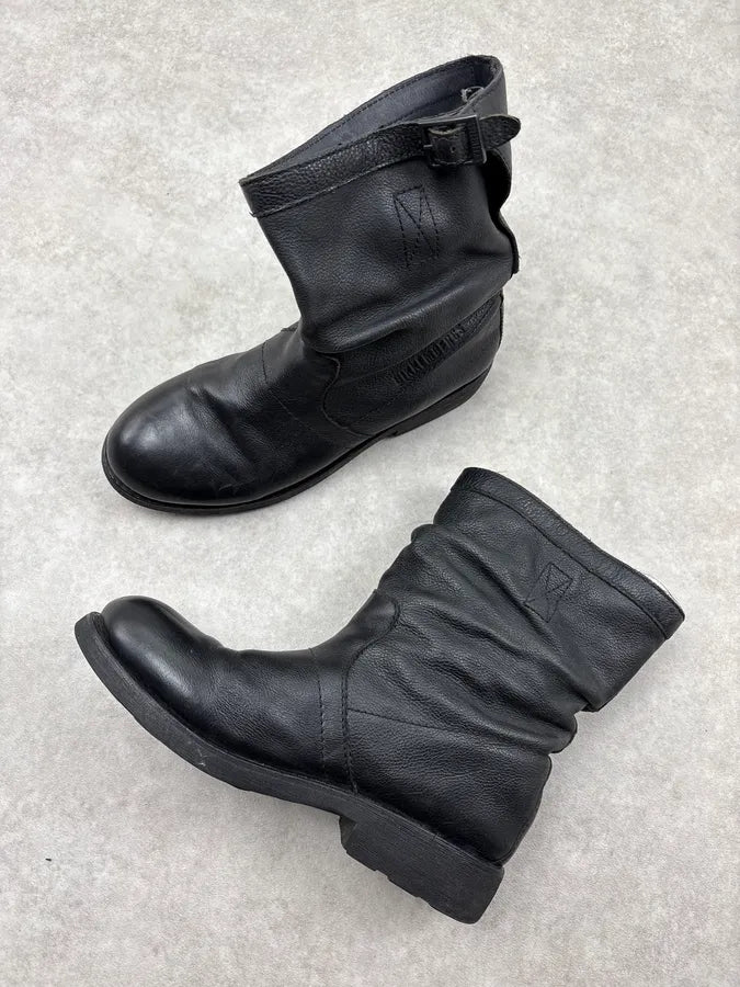 Bikkembergs Black Leather Mid-Calf Boots bErcGvn 4