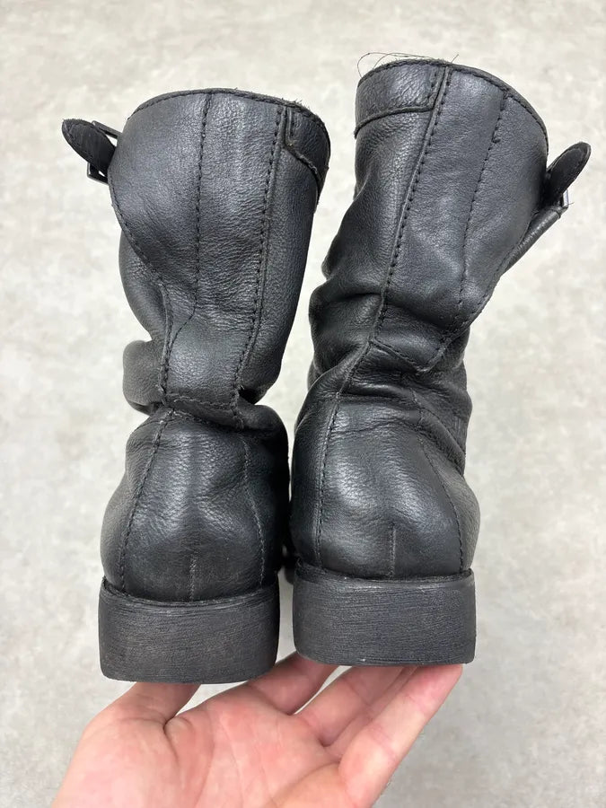 Bikkembergs Black Leather Mid-Calf Boots bErcGvn 5