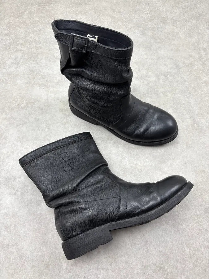 Bikkembergs Black Leather Mid-Calf Boots bErcGvn 3