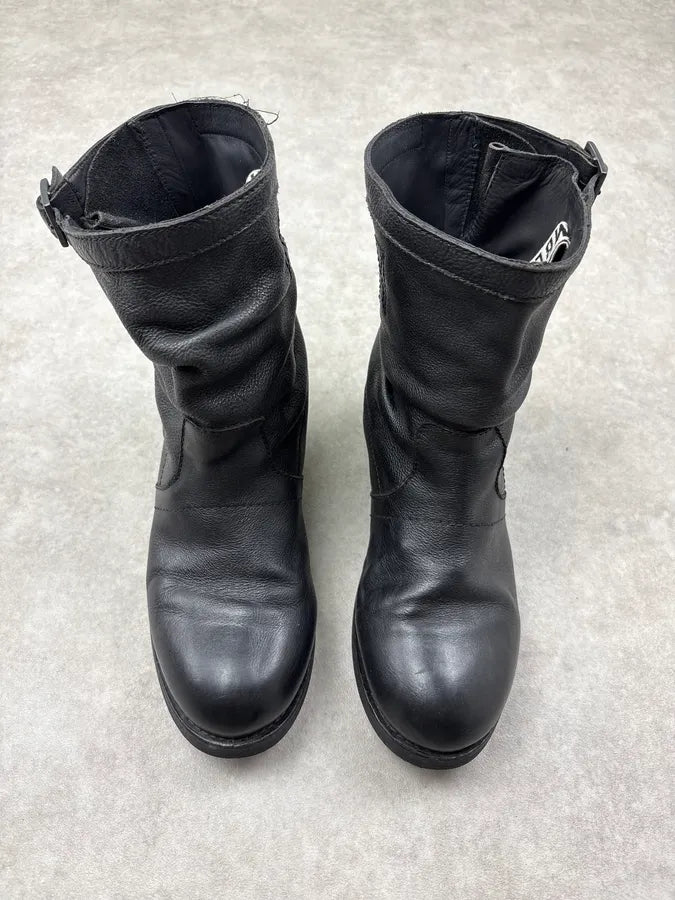 Bikkembergs Black Leather Mid-Calf Boots bErcGvn 1
