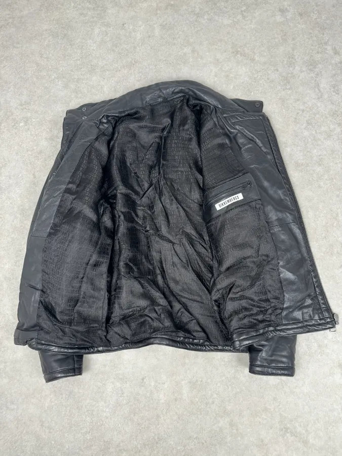 AW2007 Dirk Bikkembergs Black Ninja Quilted Leather Jacket RkKnyZT 8