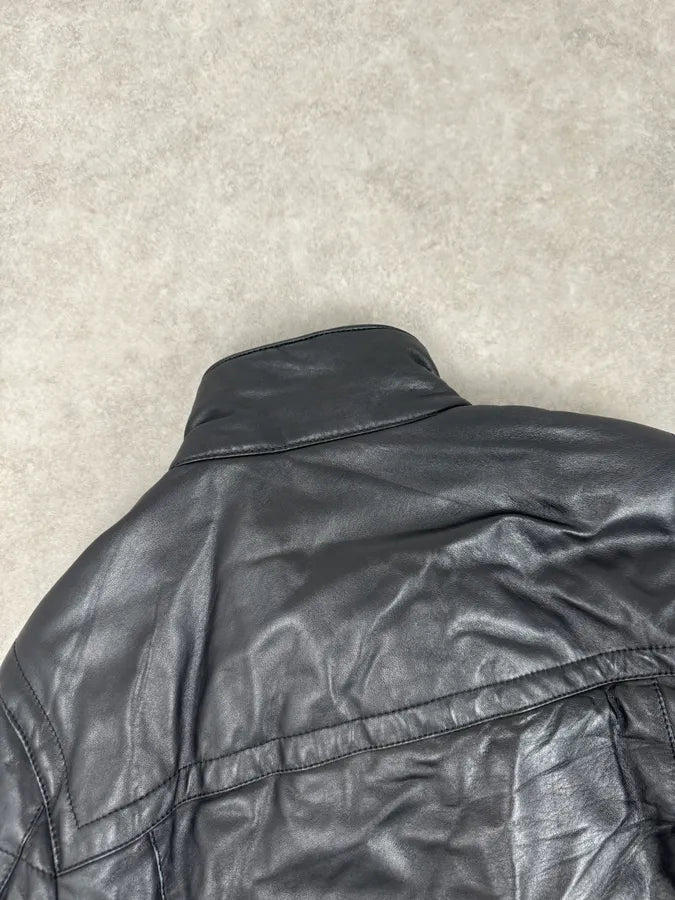 AW2007 Dirk Bikkembergs Black Ninja Quilted Leather Jacket RkKnyZT 6