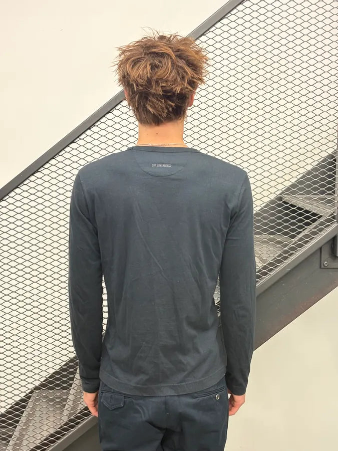 Dirk Bikkembergs Black Leopard Longsleeve T-Shirt vtAtnqe 1