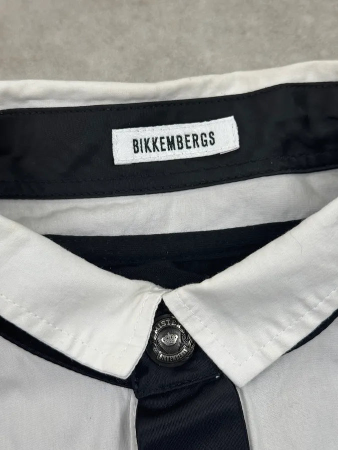 Dirk Bikkembergs Black Smoking Collar Shirt Trompe Loeil Longsleeve twtWQye 7