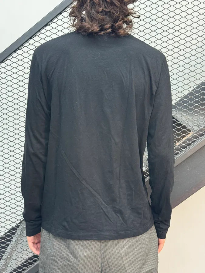 Dirk Bikkembergs Black Smoking Collar Shirt Trompe Loeil Longsleeve twtWQye 2