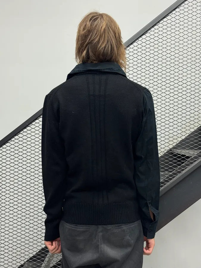 AW2007 Dirk Bikkembergs Black V-Neck Shirt Sweater CNNzQEi 2
