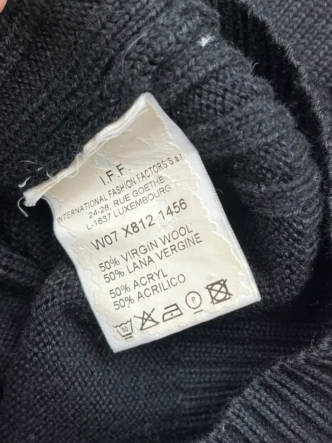 AW2007 Dirk Bikkembergs Black V-Neck Shirt Sweater CNNzQEi 10