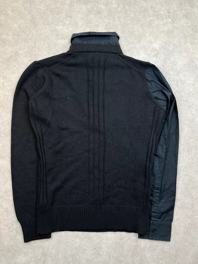 AW2007 Dirk Bikkembergs Black V-Neck Shirt Sweater CNNzQEi 3