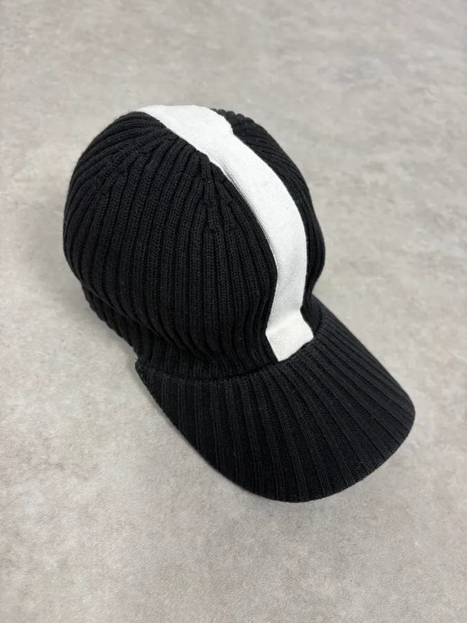 Bikkembergs Black Wool Ribbed Baseball Cap IJZVjka 2