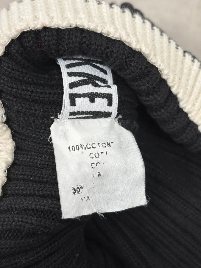 Bikkembergs Black Wool Ribbed Baseball Cap IJZVjka 6