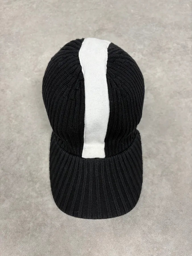Bikkembergs Black Wool Ribbed Baseball Cap IJZVjka 3